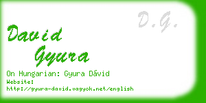 david gyura business card